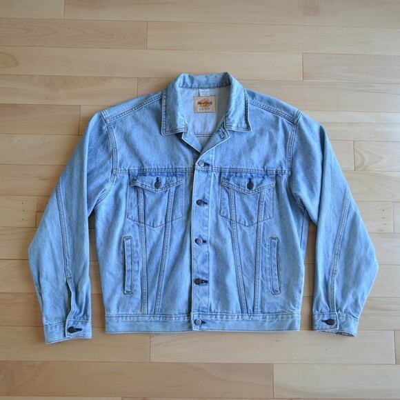 Vintage Hard Rock Cafe Denim Jean Jacket Trucker Orlando Florida - Picture 1 of 6